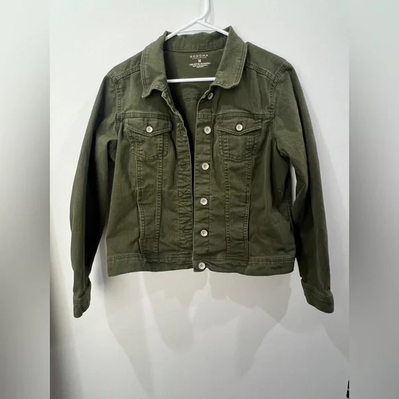 Sonoma Green Jean Jacket - Picture 1 of 5